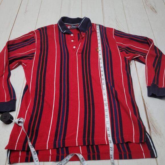 Vintage Chaps x Ralph Lauren striped polo shirt red - Picture 6 of 10